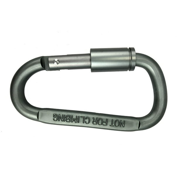 5X Outdoor D-Ring Aluminum Screw Locking Carabiner Hook Clip Climbing Keychain H 